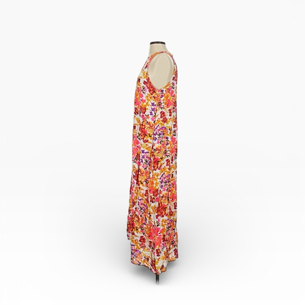 NATURAL LIFE Katie Floral Maxi Dress Size XS/S White Pink Sleeveless Boho Summer - Picture 6 of 11